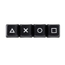 4pcs PSP Directional Keycaps - ABS Thumb Grips with White "PTOX" Labels, Simple Style for Enhanced Gaming Comfort, Game Controller Grips Black